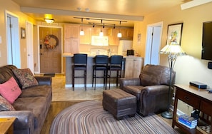 Living room from fireplace
