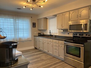 Fully stocked kitchen