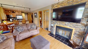 Living Room with Large Flatscreen - Living Room with Large Flatscreen