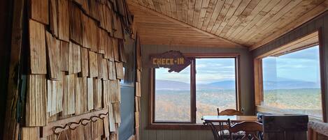 Mud room coffee space. 