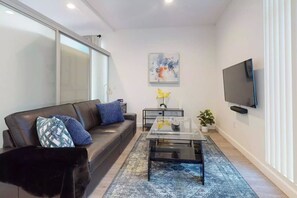 Enjoy your evenings in this cozy living area. 