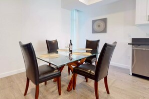 Enjoy your favorite meals around this dining table.