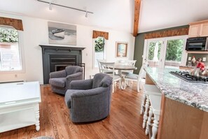 Open concept - living room, kitchen, dining area