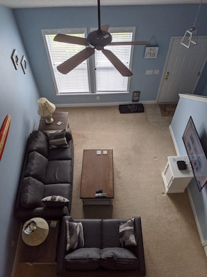View of Living Room from Loft
