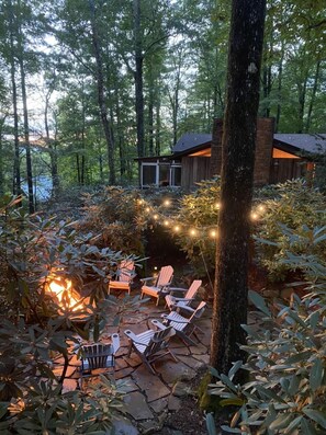Outdoor firepit area