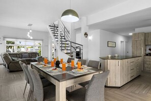 Our dining area invites you to share delicious meals and cherished moments with loved ones.
