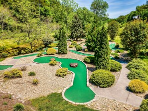 Enjoy a game of mini golf on our free community putt putt course!  Putters and golf balls are in the cabin.