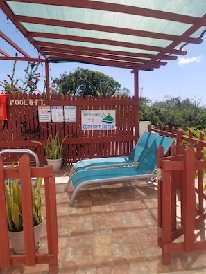 Small pool decking