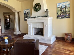 One of 3 gas fireplaces.