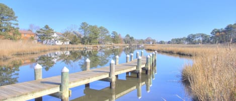 Enjoy the serenity of the water or put your kayak in and head out to the bay.