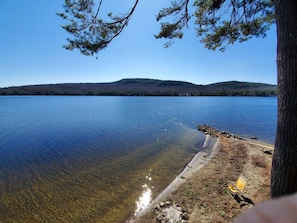 Welcome to Brown's Beach at Schroon Lake. We have two kayaks and a canoe that you can use to explore the 9 mile lake. The beach is shallow with a gradual decline, which is good for children.