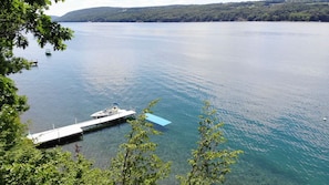 The dock with a view down the lake.