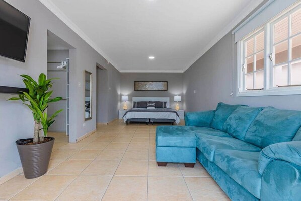 Spacious king size master bedroom with private closet and ensuite bathroom.