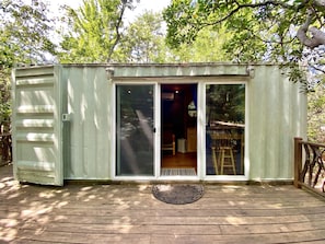 Made from a recycled shipping container