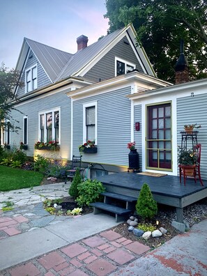 Side porch entry. 