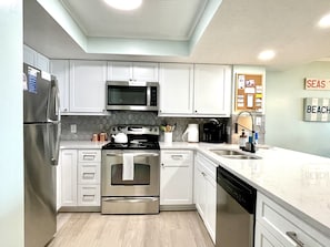Newly updated kitchen with all of the conveniences of home