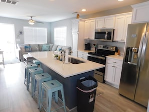 View of Kitchen and family room