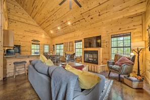 Main Living Space | Fireplace | Dining Area