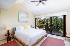 Master bedroom with deck