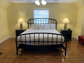 You will get a wonderful night's sleep in one of your two cozy king-sized beds.