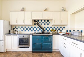 Ground floor: The kitchen has an Aga and plenty of space for meal preparation