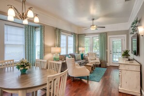 Open floor plan is great for a gathering space.