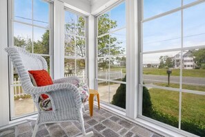 Lounge in our sunroom