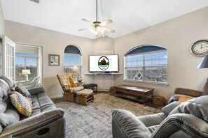 Living Room with Cable and Flat Screen TV