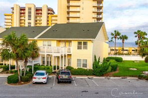 Low rise condo community.  Walk out your front door and head to our beach.