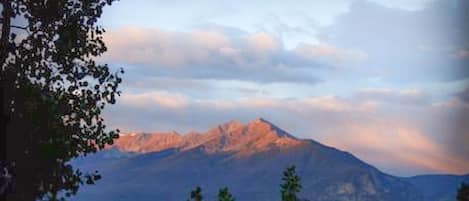 Sunrise over Lake Dillon as viewed from our deck