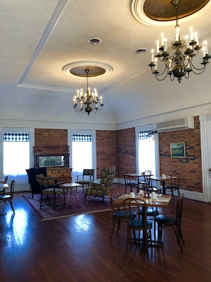 Historic ballroom where breakfast is served