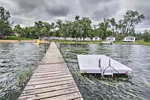 On those sunny days, feel free to jump into the water from the dock.