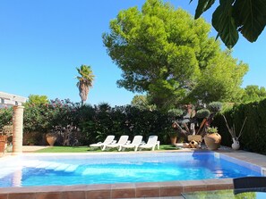 Beautiful private swimming pool and garden