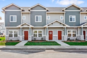 Front facade of these gorgeous townhomes