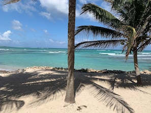 Gorgeous ocean views right off the living room and 20 foot lanai