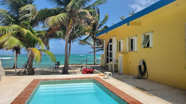 Beach front pool