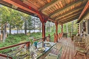 Enjoy stunning lakefront views right from your private dining deck.