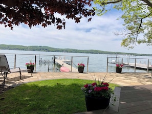 Lakefront patio