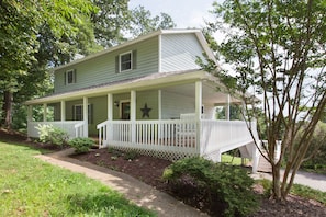 Large wrap-around covered porch.