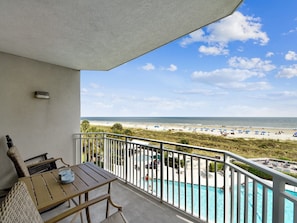 Private 3rd Floor Balcony with Direct Ocean and Pool Views at 3301 SeaCrest