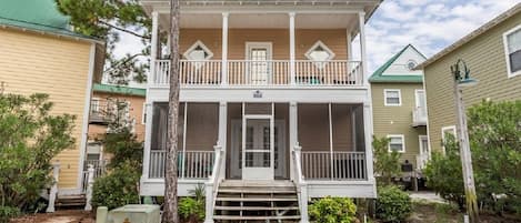 Front view of cottage