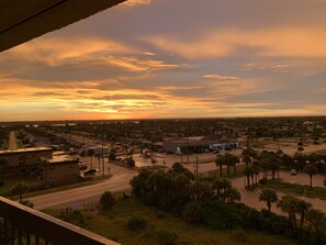 Sunset views off the Balcony