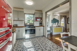 Small kitchen with retro touches