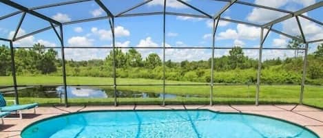 Private pool with scenic views