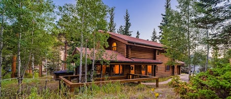 A view of our beautiful log home