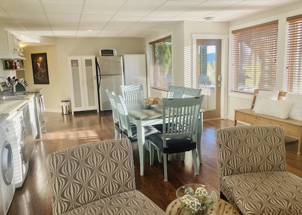 Bright and spacious fully stocked kitchen 