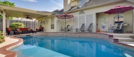 Pool and backyard view