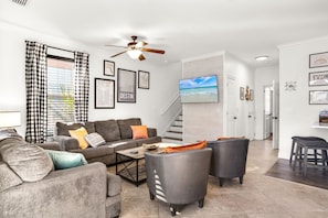 Once you enter the home you will be greeted with an open floor plan.