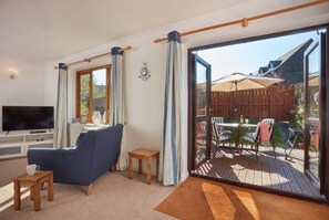 Trevells, Roserrow. First floor: Utilise indoor/outdoor living with the lovely patio doors that give access to your tranquil garden