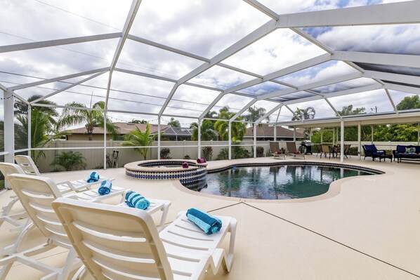 Heated pool and spa